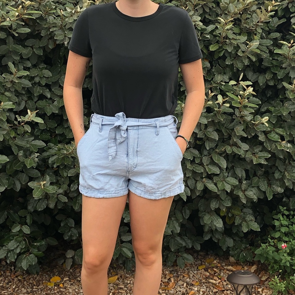 Abercrombie Light Blue Tie Shorts